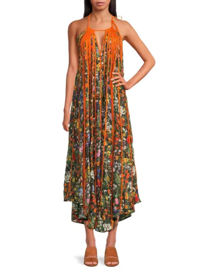 Stella Mccartney Women's Printed Silk Halter Midi-dress