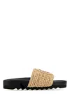 Stella Mccartney Raffia Woven Strap Flat Sole Slippers