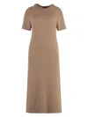 Stella Mccartney Shifting Volume Regenerated Dress In Beige