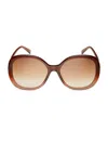 Stella Mccartney Women's Round Shiny 58mm Gradient Sunglasses In Light Brown Gradient
