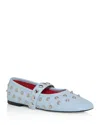 Stella Mccartney Ryder Eco Alter Mat Studded Ballerina Flats In Dusty
