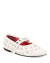 Stella Mccartney Ryder Semi Shine Alt Mat Flats Vanilla In White