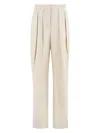 Stella Mccartney Sand Viscose Blend Wide-leg Pant