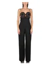 Stella Mccartney Broderie Anglais Flared-leg Jumpsuit In Black