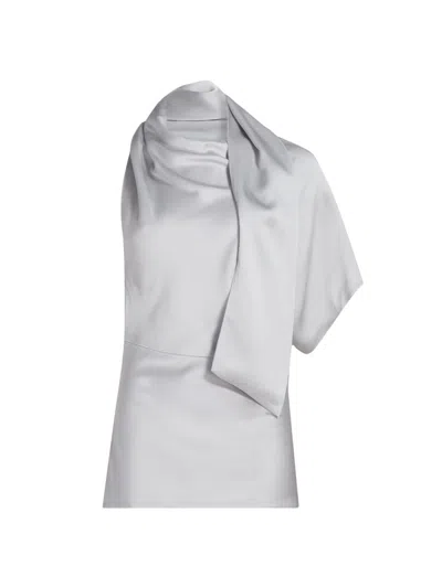 STELLA MCCARTNEY WOMEN'S SATIN ASYMMETRIC TOP