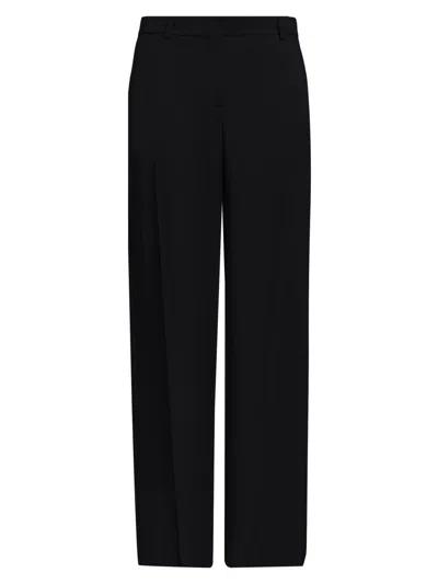Stella Mccartney Women's Satin Dropped Waist Straight Pants In Black
