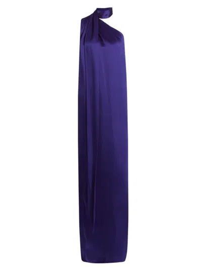 Stella Mccartney Women's Scarf Satin Gown In Purple