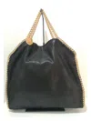 Stella Mccartney Black Shaggy Deer Falabella Fold Over Handbag