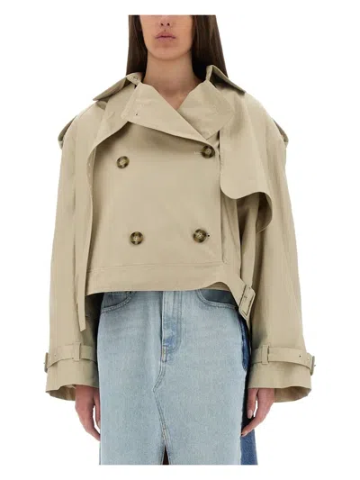 STELLA MCCARTNEY WOMEN'S SHORT TRENCH COAT WITH BELT