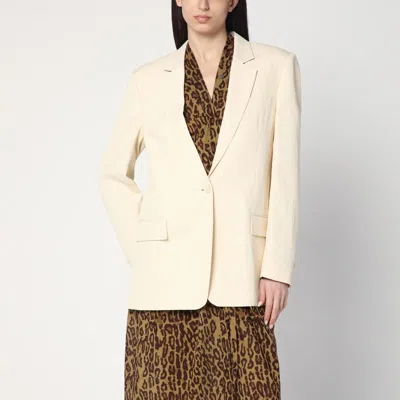 Stella Mccartney Women's Single-breasted Jacket In Butter Colour