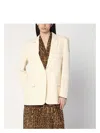 Stella Mccartney Single-breasted Jacket In Butter Colour In White