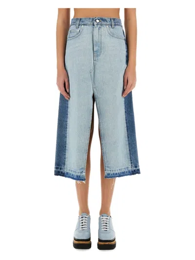 STELLA MCCARTNEY WOMEN'S SKIRT WITH CONTRASTING PANEL