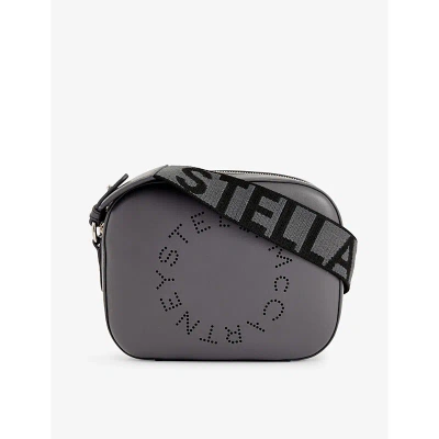 Stella Mccartney Womens Slate Circle Faux-leather Cross-body Bag