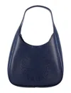 Stella Mccartney Hobo Tote Structured Curved Handle In Denim Blue