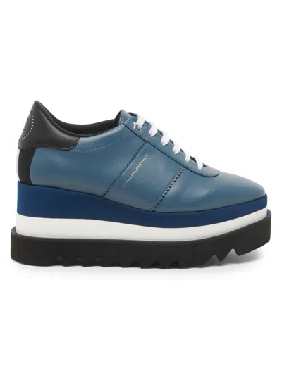 Stella Mccartney Women's Sneakelyse 80mm Platform Sneakers In Blue