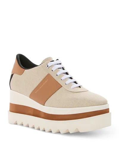 Stella Mccartney Women's Sneakelyse Salt And Pepper Canvas Sneakers In Neutral