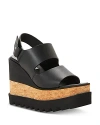 Stella Mccartney Sneak-elyse Wedge Sandals In Black