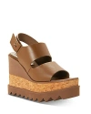 Stella Mccartney Women's Sneakelyse Wedge Platform Sandals In Hazel