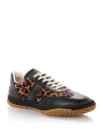 Stella Mccartney Leopard-print Hemp Sneakers In Brown