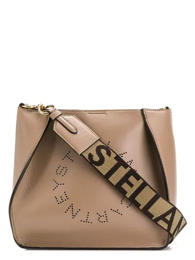 Stella Mccartney Women's Stella Logo Mini Crossbody Bag In Beige