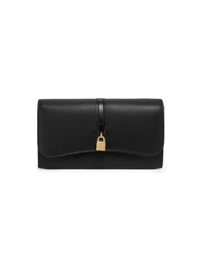 Stella Mccartney Women's Stella Ryder Grainy Faux Leather Wallet In Black