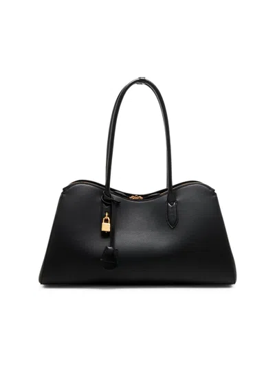 Stella Mccartney Stella Ryder Open Tote Bag Embossed In Black