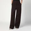 Stella Mccartney Straight Leg Trousers In Plum Wool