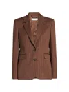 Stella Mccartney Buttoned Single-breasted Blazer In Brown