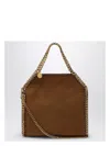 Stella Mccartney Mini Falabella Faux Suede Crossbody Bag In Brown