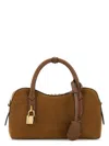 Stella Mccartney Camel Suede Alter Mat Stella Ryder Handbag In Brown