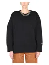 Stella Mccartney Stella Mc Cartney Sweatshirt With Chain Detail In Black