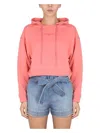 Stella Mccartney Sweatshirt With Logo Embroidery In Pink