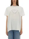 Stella Mccartney Relaxed-fit T-shirt With Lace Insert In White