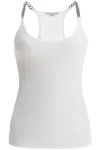 Stella Mccartney Stella Mc Cartney White Tank Top With Chain Straps In White