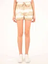 Stella Mccartney Ladies Bamboo Safari Tie-dye Denim Shorts In Cream