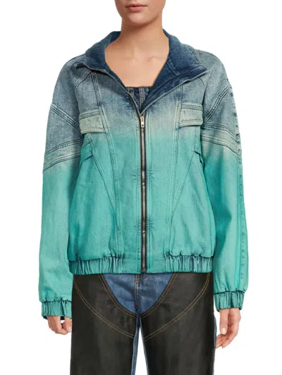 Stella Mccartney Women's Tie-dye Drop Shoulder Denim Jacket