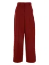Stella Mccartney Tiziano Red Wool Ruby Wide-leg Pant