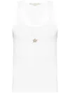 Stella Mccartney Star Appliqué Ribbed Tank Top In White