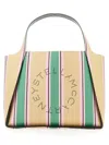 Stella Mccartney Tote Bag With Double Handles And Logo Detail In Multicolor