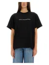 Stella Mccartney T-shirt With Logo Print And Crew Neckline