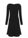 Stella Mccartney Square Neckline A-line Silhouette Long Sleeves Dress