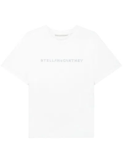Stella Mccartney Crystal-embellished Logo T-shirt In White