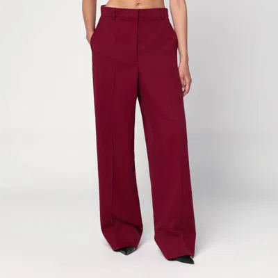 Stella Mccartney Women's Wide Jazzberry-colo Wool Trousers