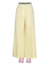 Stella Mccartney Wide Leg Trousers In Yellow