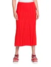 Stella Mccartney Women's Wide Rib-knit Midi Skirt In Red