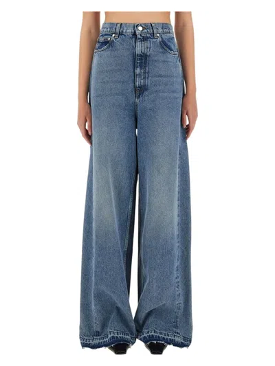 STELLA MCCARTNEY WOMEN'S WIDELEG JEANS WITH CONTRASTING PANELS