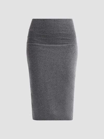 Stella Mccartney Women's Wool Body-con Midi Skirt In Gray