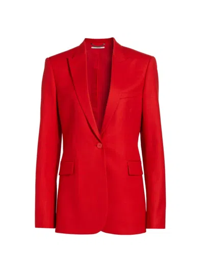 Stella Mccartney Women's Wool Single-breasted Jacket In Lipstick Red