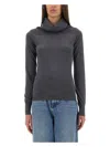 Stella Mccartney Virgin Wool Turtleneck Sweater In Gray