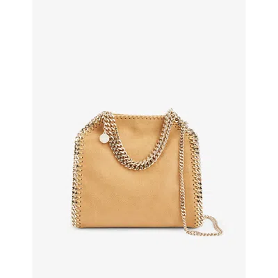 Stella Mccartney Womens Falabella Mini Faux-suede Tote Bag Amber